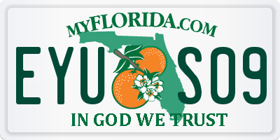 FL license plate EYUS09