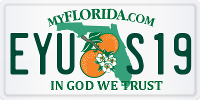 FL license plate EYUS19