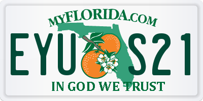 FL license plate EYUS21