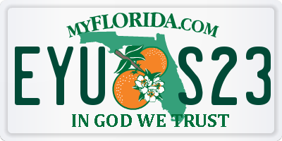 FL license plate EYUS23