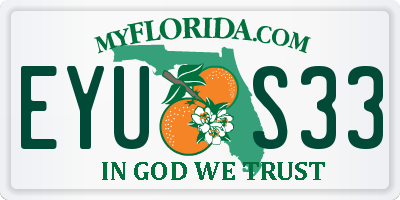 FL license plate EYUS33