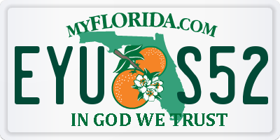 FL license plate EYUS52