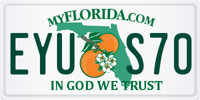 FL license plate EYUS70