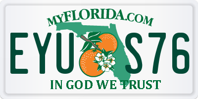 FL license plate EYUS76