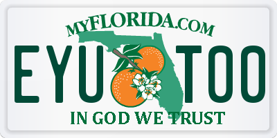 FL license plate EYUT00
