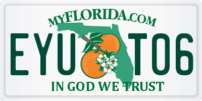 FL license plate EYUT06