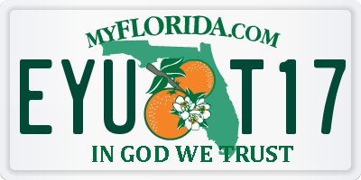 FL license plate EYUT17