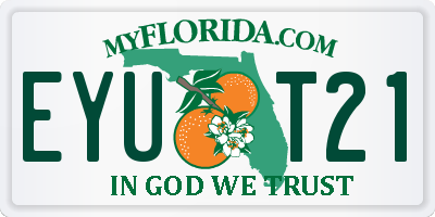 FL license plate EYUT21