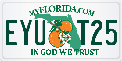 FL license plate EYUT25