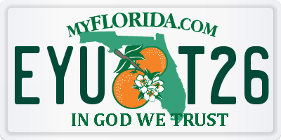 FL license plate EYUT26