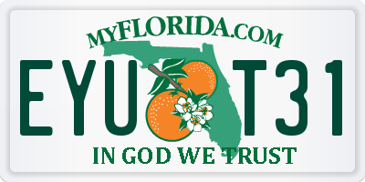 FL license plate EYUT31
