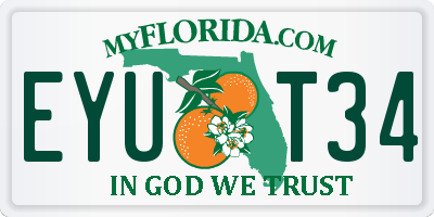 FL license plate EYUT34