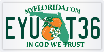 FL license plate EYUT36