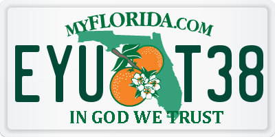 FL license plate EYUT38