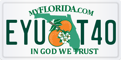 FL license plate EYUT40