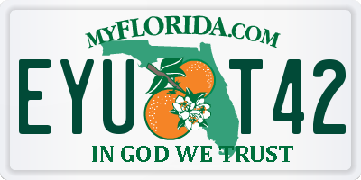 FL license plate EYUT42