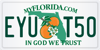 FL license plate EYUT50