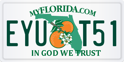 FL license plate EYUT51