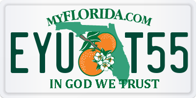 FL license plate EYUT55