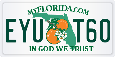 FL license plate EYUT60