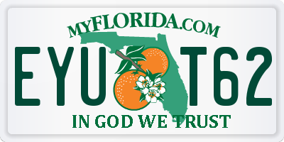 FL license plate EYUT62