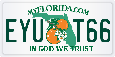 FL license plate EYUT66