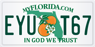 FL license plate EYUT67