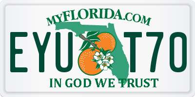 FL license plate EYUT70