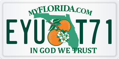 FL license plate EYUT71