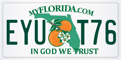 FL license plate EYUT76