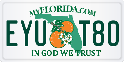 FL license plate EYUT80