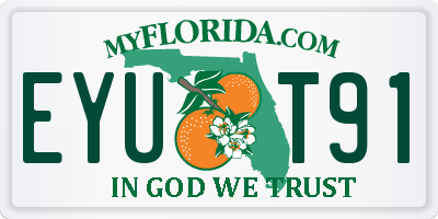 FL license plate EYUT91