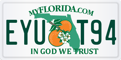 FL license plate EYUT94