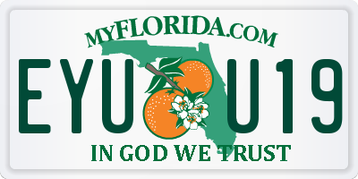 FL license plate EYUU19