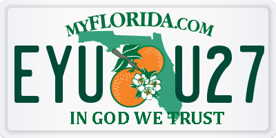 FL license plate EYUU27