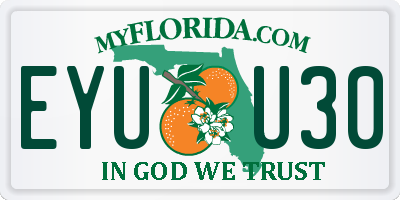 FL license plate EYUU30