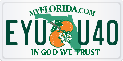 FL license plate EYUU40