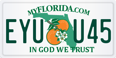 FL license plate EYUU45