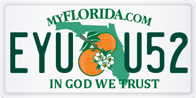 FL license plate EYUU52