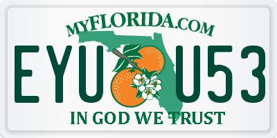 FL license plate EYUU53