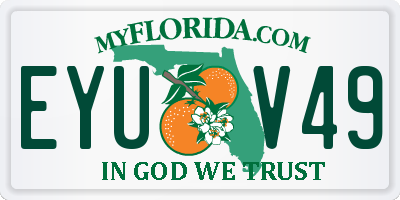 FL license plate EYUV49