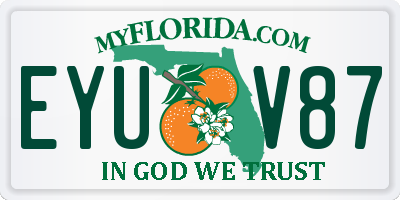 FL license plate EYUV87