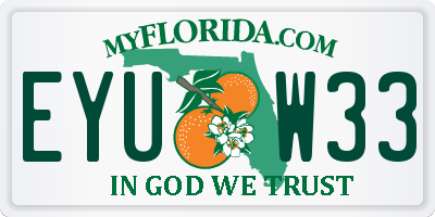 FL license plate EYUW33