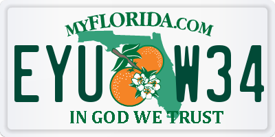 FL license plate EYUW34
