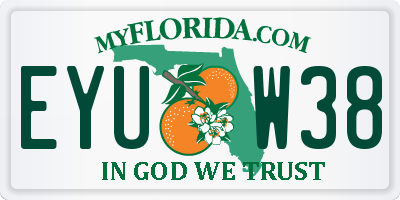 FL license plate EYUW38