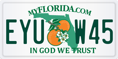 FL license plate EYUW45