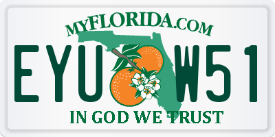 FL license plate EYUW51