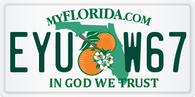FL license plate EYUW67