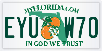 FL license plate EYUW70