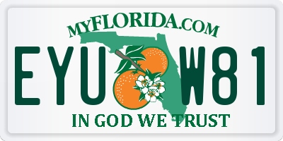 FL license plate EYUW81